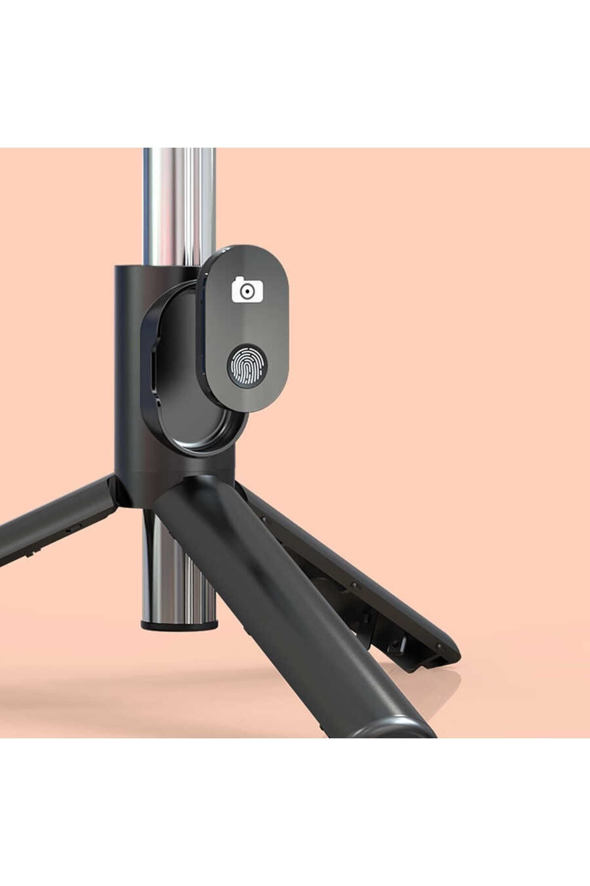 Canpay-Black Foldable Wireless Selfie Stick (built-in Remote Control+foldable+quality+360°rotating Head) 3