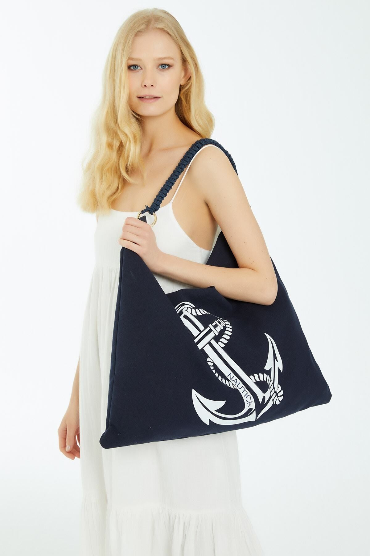 Nautica Beach Bag Dark blue Trendyol