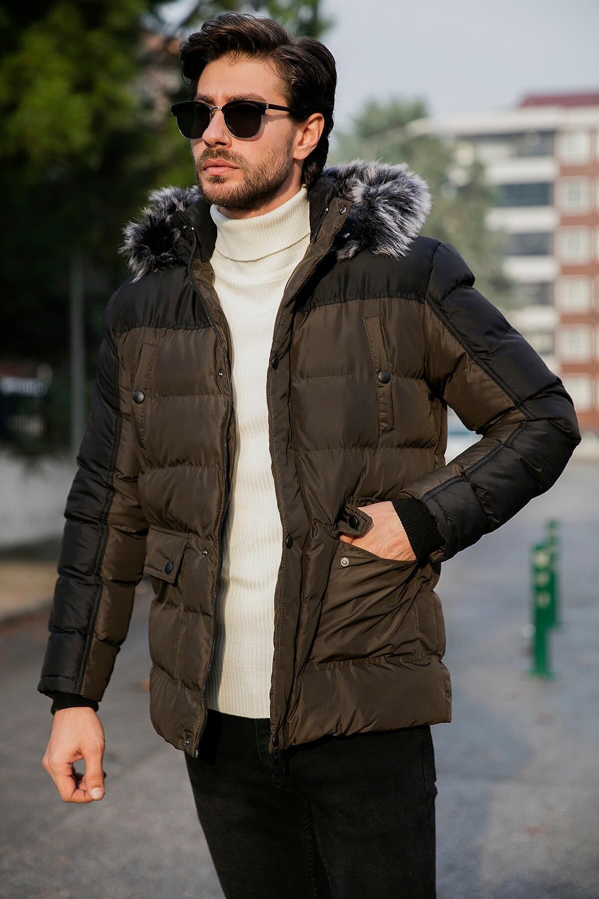 Mens cheap slim parka