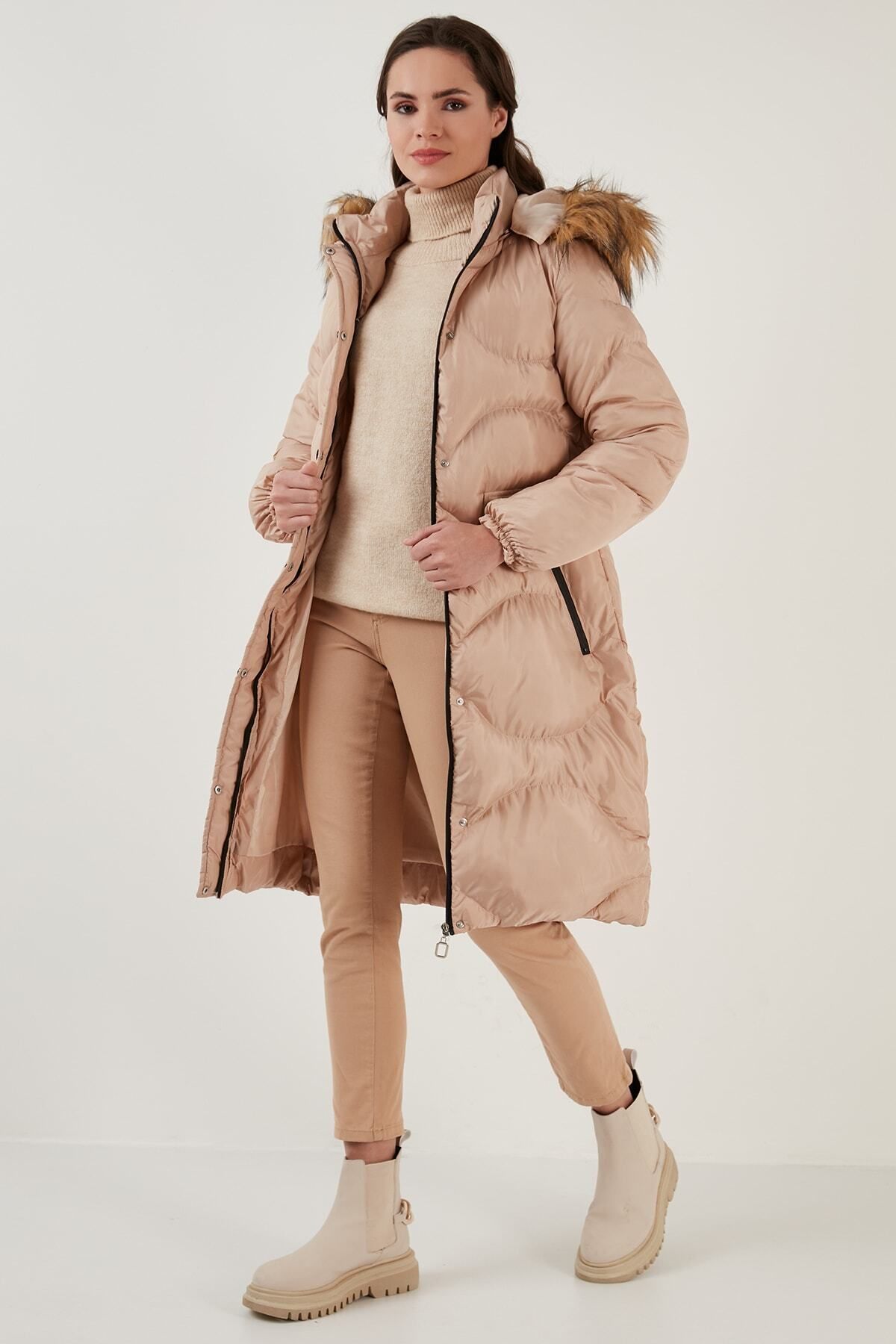 Faux fur deals removable collar