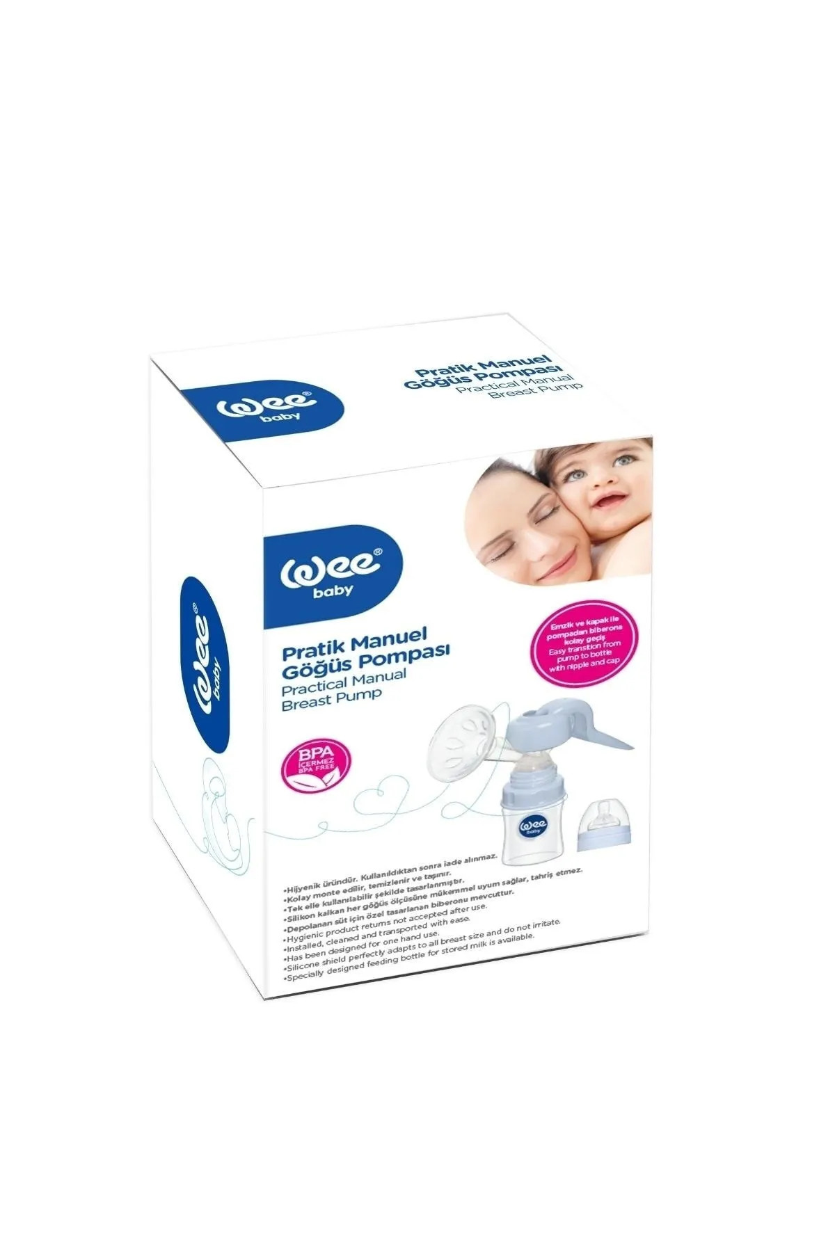 Wee Baby Pratik Manuel Göğüs Pompası Yeni Ambalaj + Alıştırma Bardağı Hediyeli fotoğrafı 2 (önizleme)