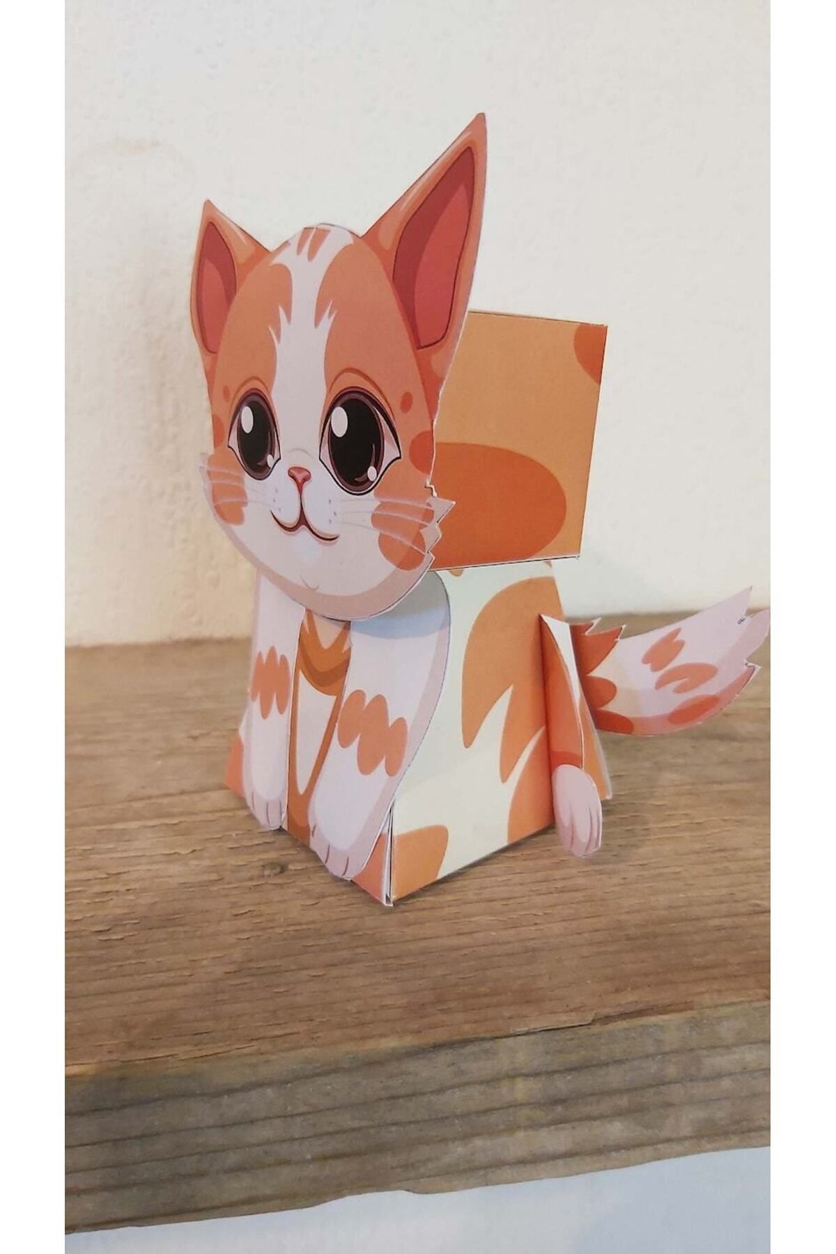 EL YAPIMI-Psacraft School Project 3D Cat Model Hand Skill Cut Paste Kids Play Set 4