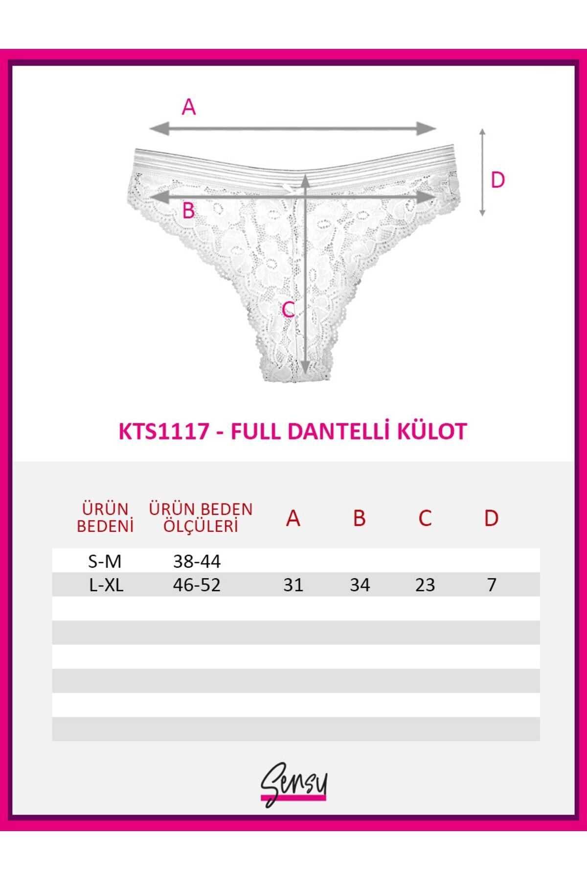 Sensu-Set pachet de 3 chiloți din dantelă pentru femei 7