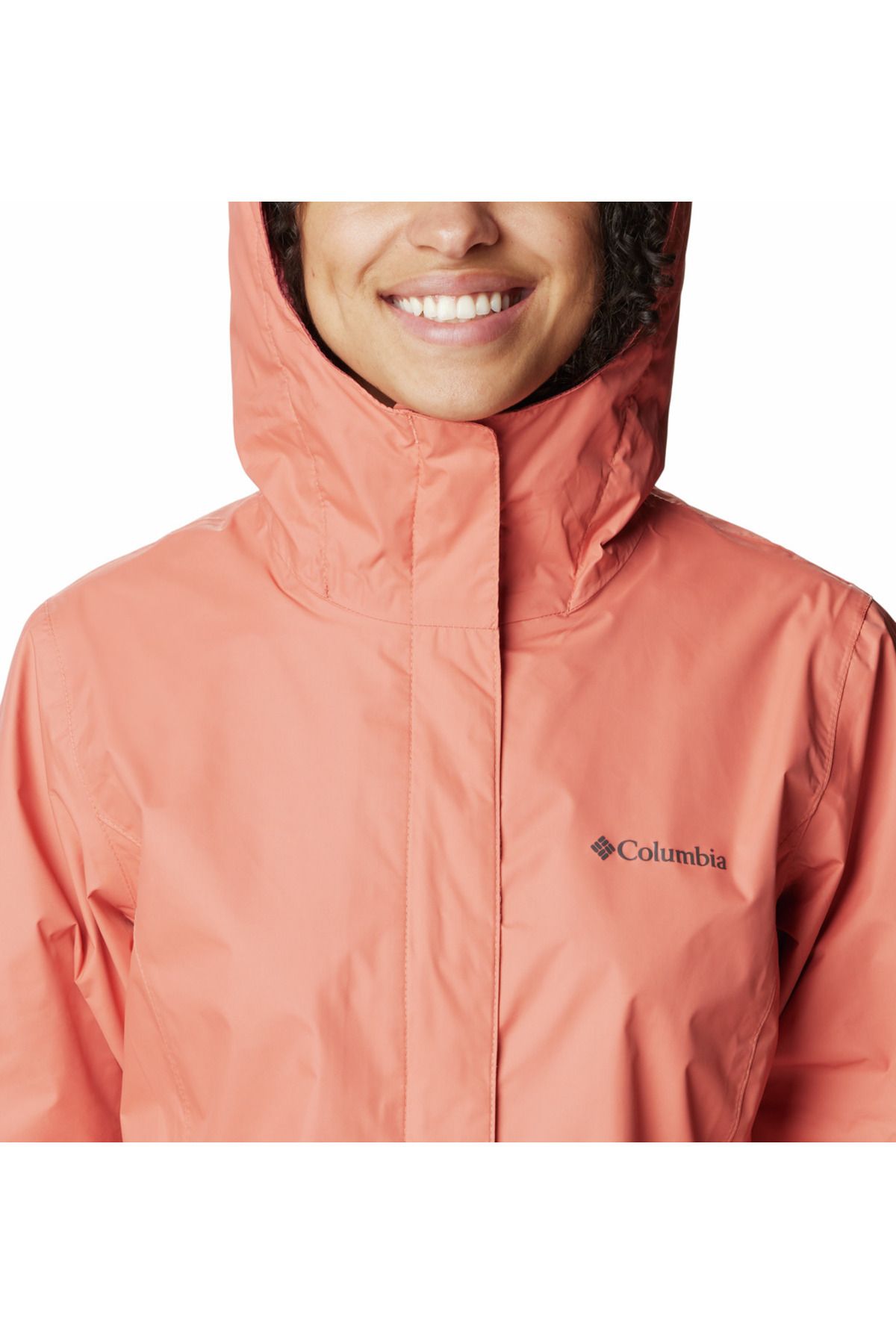 Columbia orange deals rain jacket