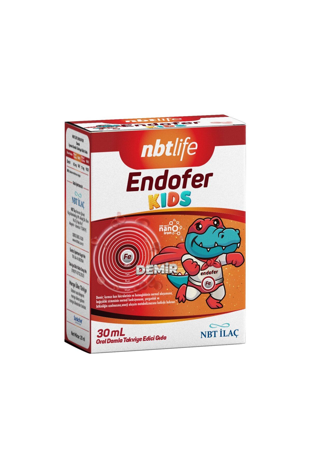 NBT Life NbtLife Endofer Kids 30 мл Капли, содержащие железо, пищевая добавка TYCEDPVR8N170699240271456