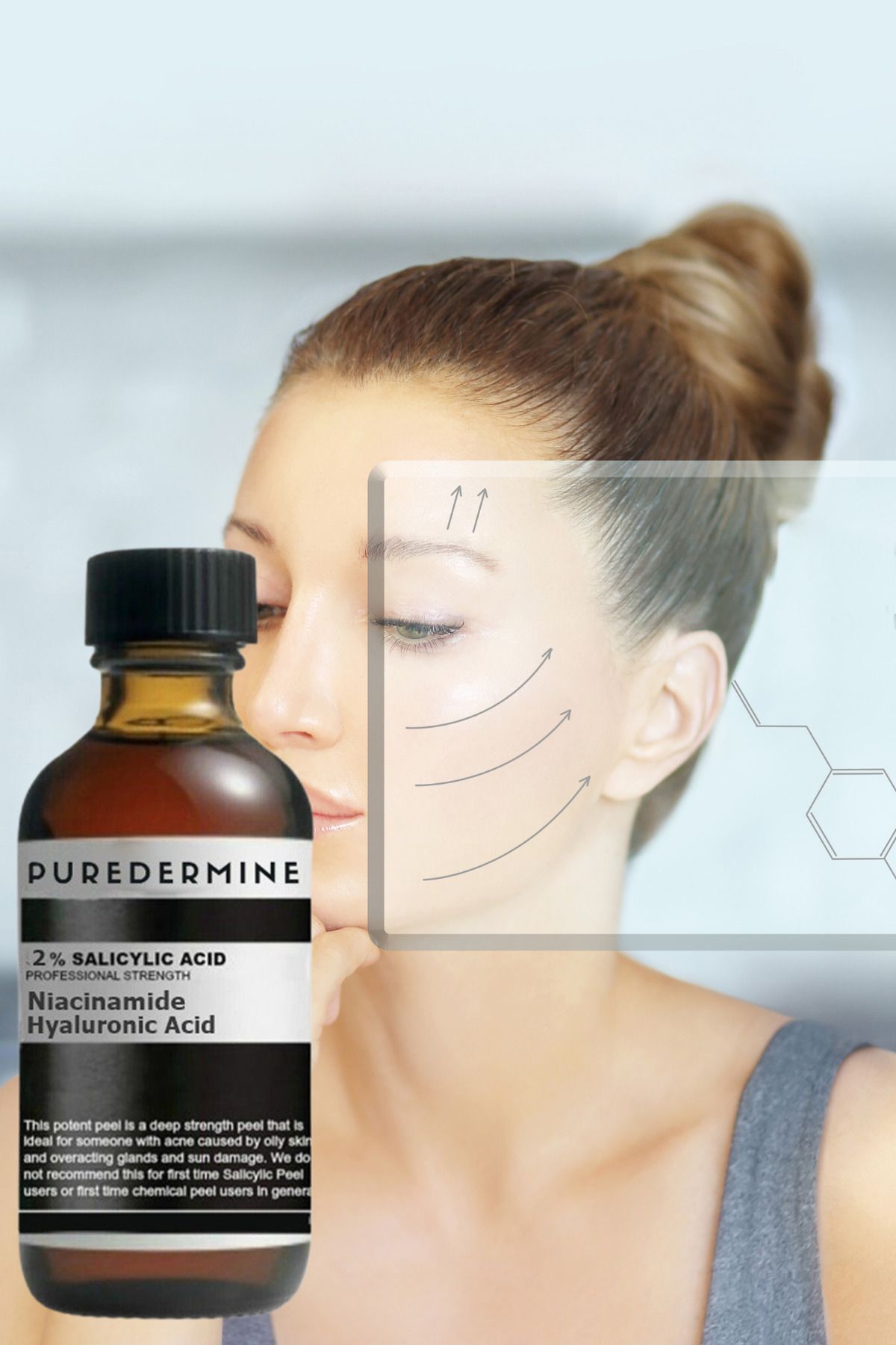 Puredermine-Salicylic Acid & Dull Clogged Pores & Blackhead & Acne Serum & Niacinamide + Ha 3