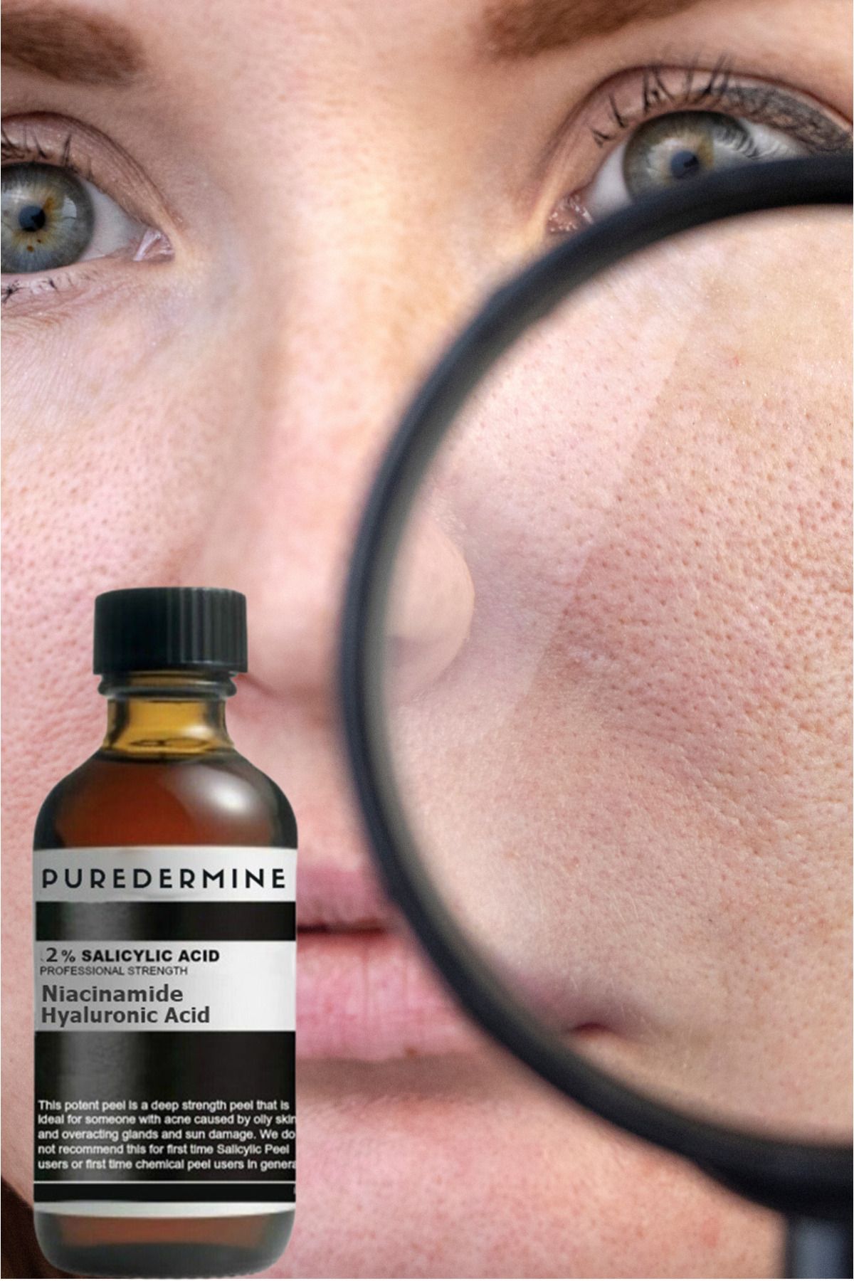 Puredermine-Salicylic Acid & Dull Clogged Pores & Blackhead & Acne Serum & Niacinamide + Ha 4