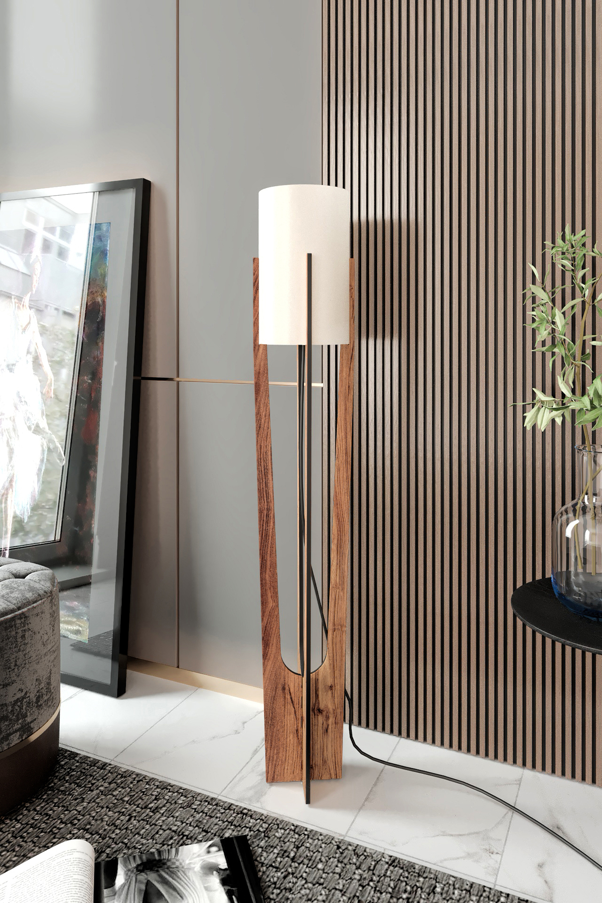 messer MİNİMALİST LAMBADER MADRAN CEVİZ