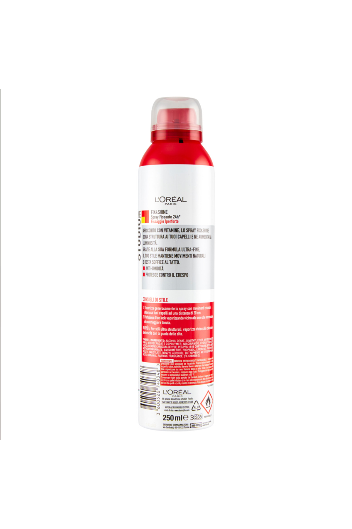 Studio Line Fix & Shine 24 Saat Sabitleyici Sprey-güçlü Tutuş 8 No 250 ml — 3600520740348 — تصویر 4 از 6