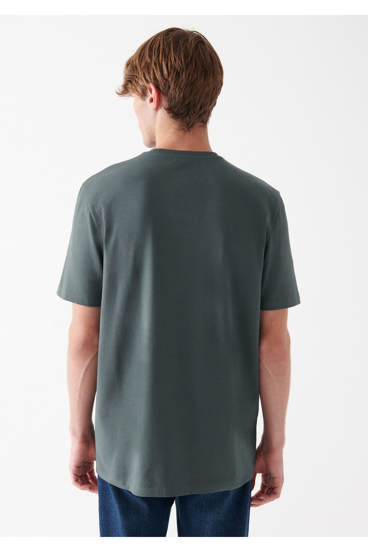 Mavi تی شرت پایه سبز نفتی مناسب / برش معمولی 0610252-71598