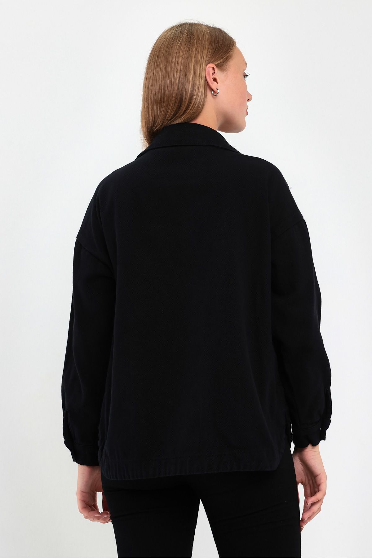 Rodi-Women's Front Double Pocket Gabardine Jacket Rd24kb020192 5