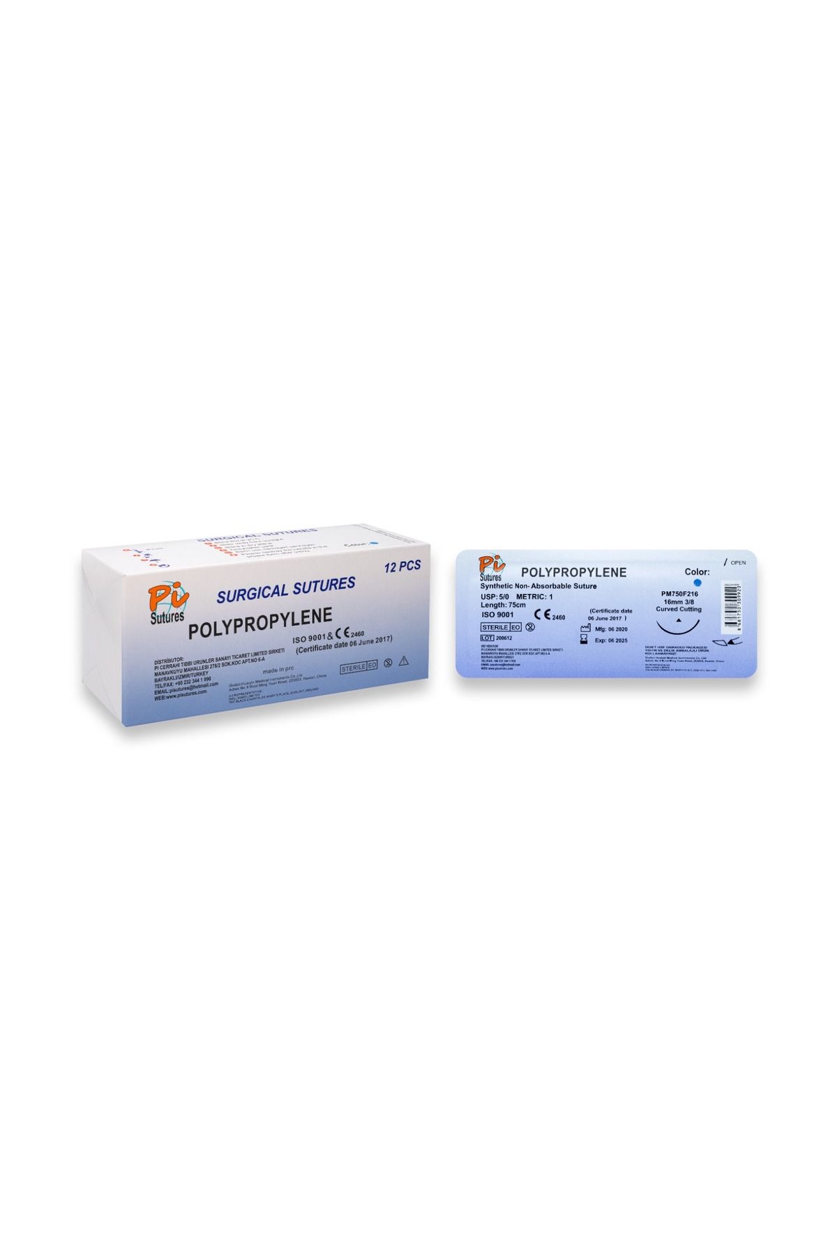 Pİ SUTURES-POLYPROPYLENE USP:3/0 24 MM ROUND DOUBLE Surgical Thread 1