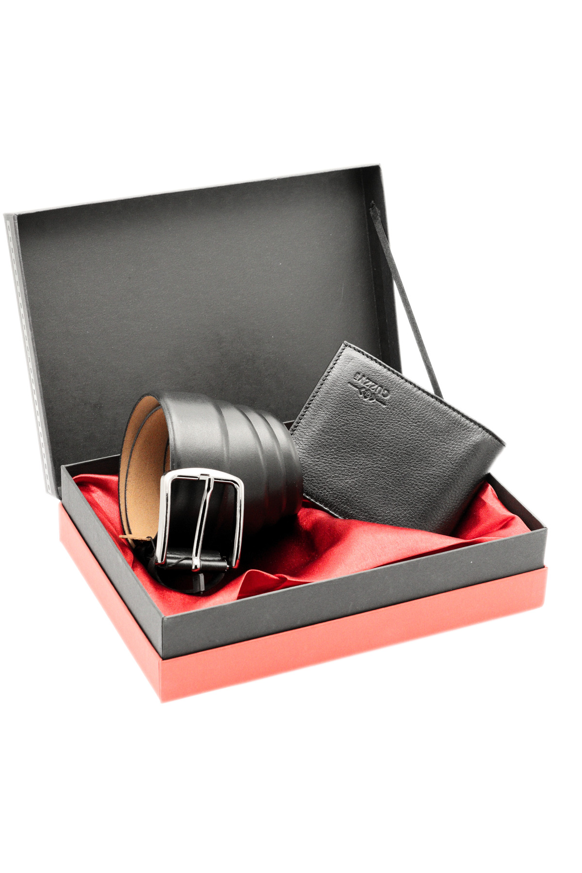 Genuine Leather Men's Wallet and Belt Set Gift Set Groom Set