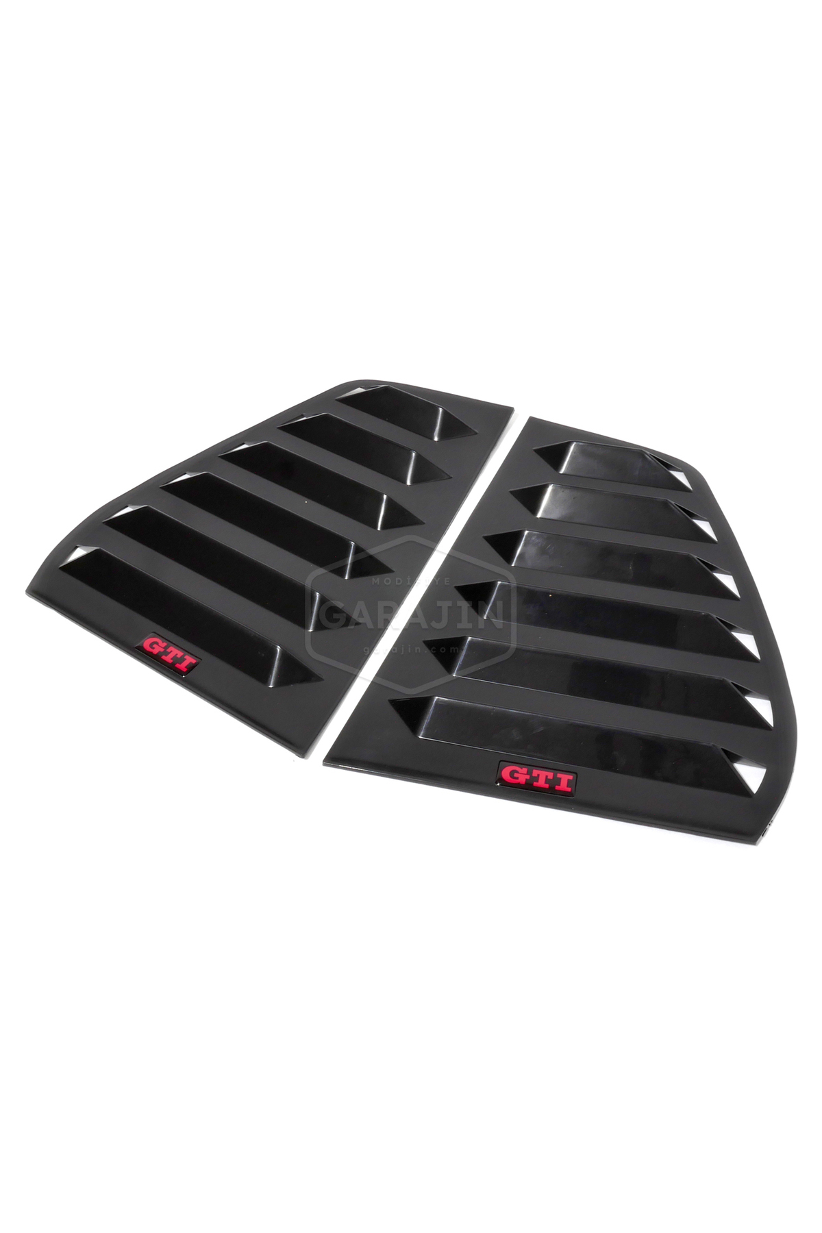 Garajın Golf 7 - 7,5 2012 - 2020 için Uyumlu Kelebek Cam Kaplaması GTI Parlak Siyah ABS (Piano Black)