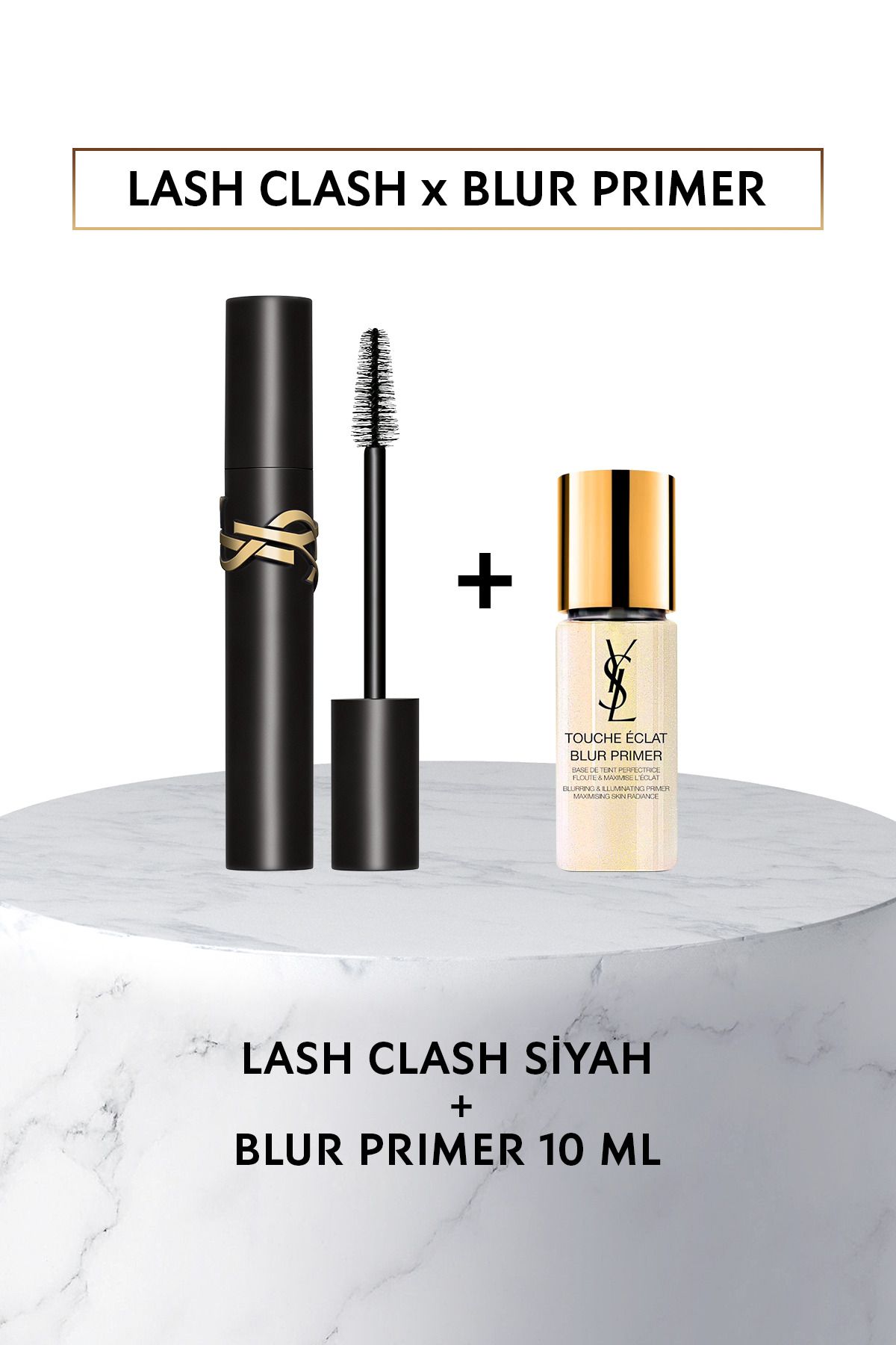 Набор для макияжа Yves Saint Laurent Lash Clash Black Mascara & Mini Blur Primer 7829999999101 VB829101