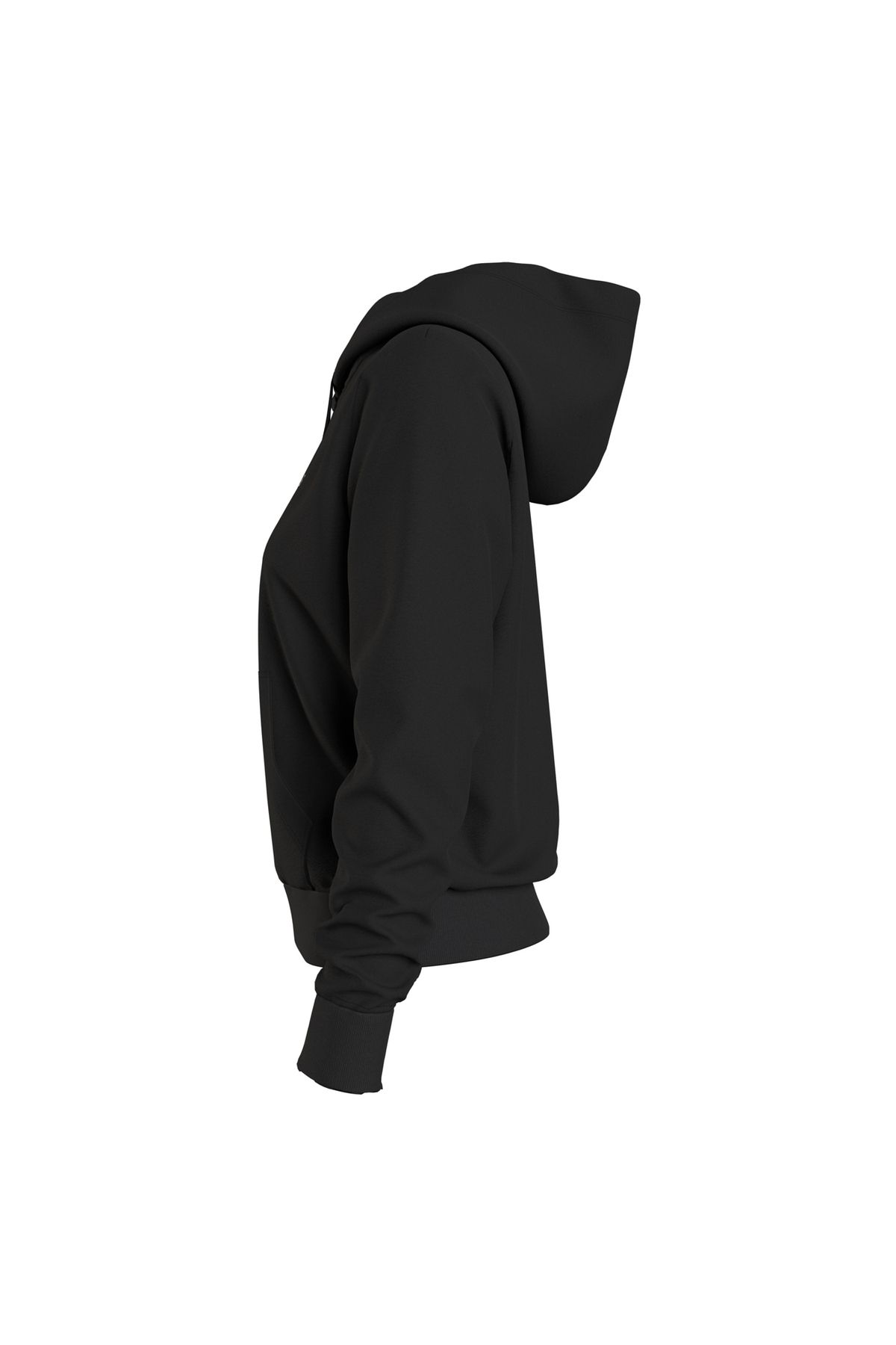 Tommy Jeans-هوديي طوق عادي أسود المرأة البلوز TJW REG LINEAR HOODIE 2