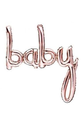 Baby Bebek Pembe Yazı Folyo Balon PS010617
