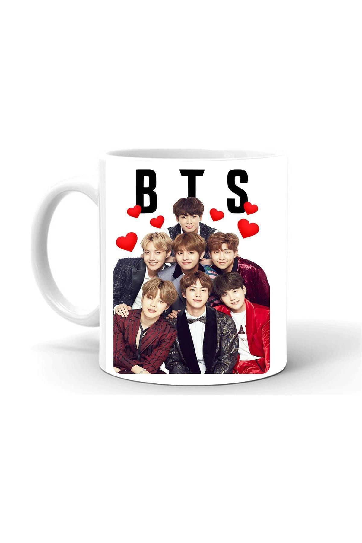 Printed BTS White Ceramic Coffee Mug