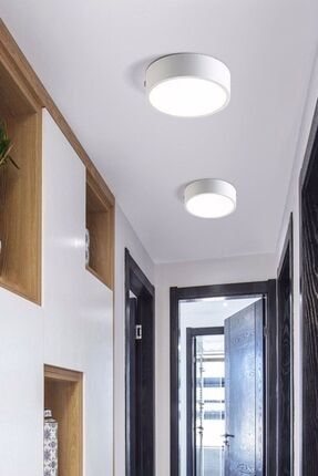 Led Tavan Wc Kiler Ofis Lambası 18 W Armatür Sıva Üstü 2700 K Sarı Işık 220 V ( Tak Çalıştır ) KDRPNL006