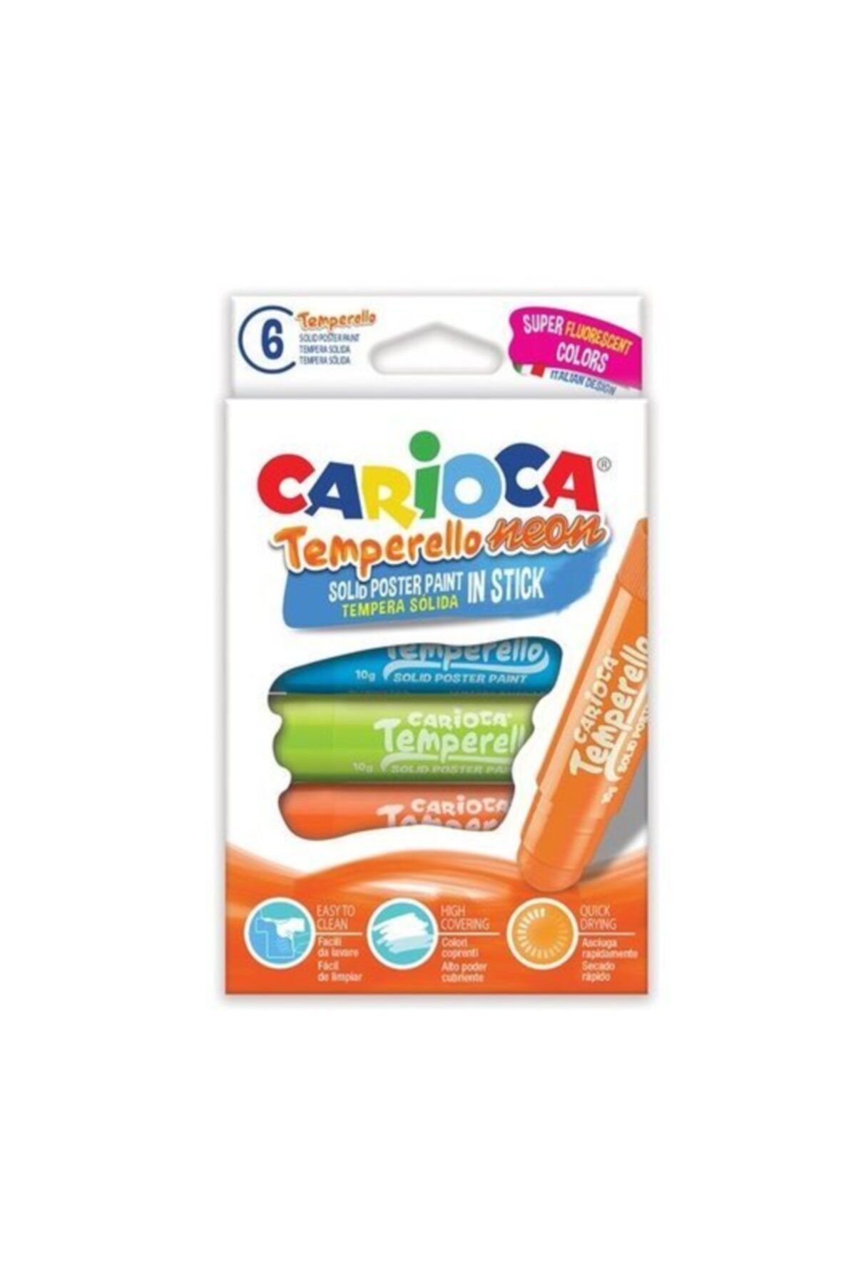 ست نوشت افزار Temperello 6 رنگهای نئون قلم رنگ پاستیل Carioca