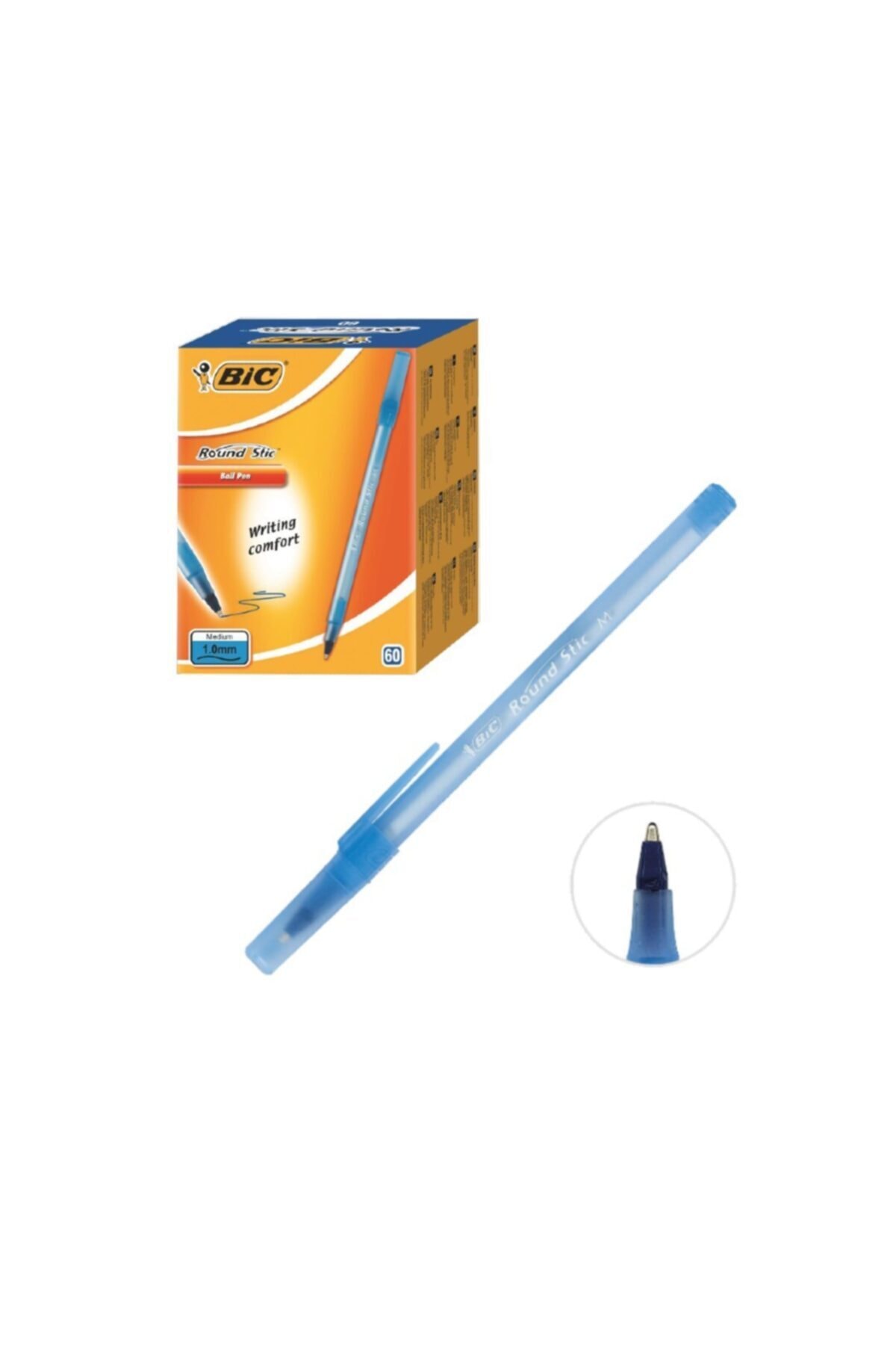 Bic Round Stic Mavi Tükenmez Kalem 60'lı Kutu