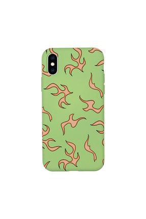Iphone X Lansman Alevler Desenli Telefon Kılıfı IPXLN-182