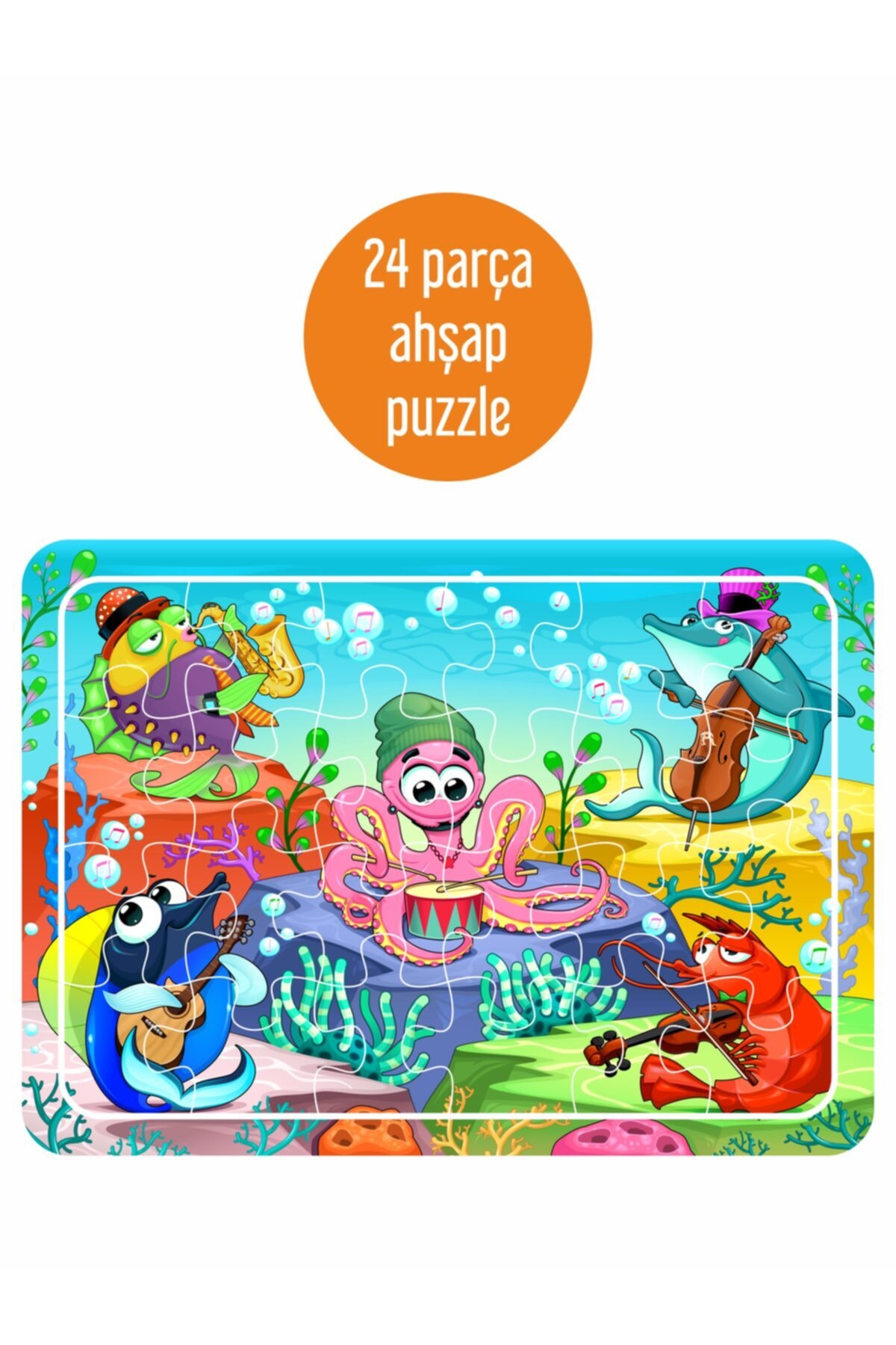Baskı Atölyesi Oyun Zamanı, Sevimli Dinazorlar, Deniz Canlıları, Sevimli Hayvanlar Ahşap 24 Parça Puzzle fotoğrafı 4 (önizleme)
