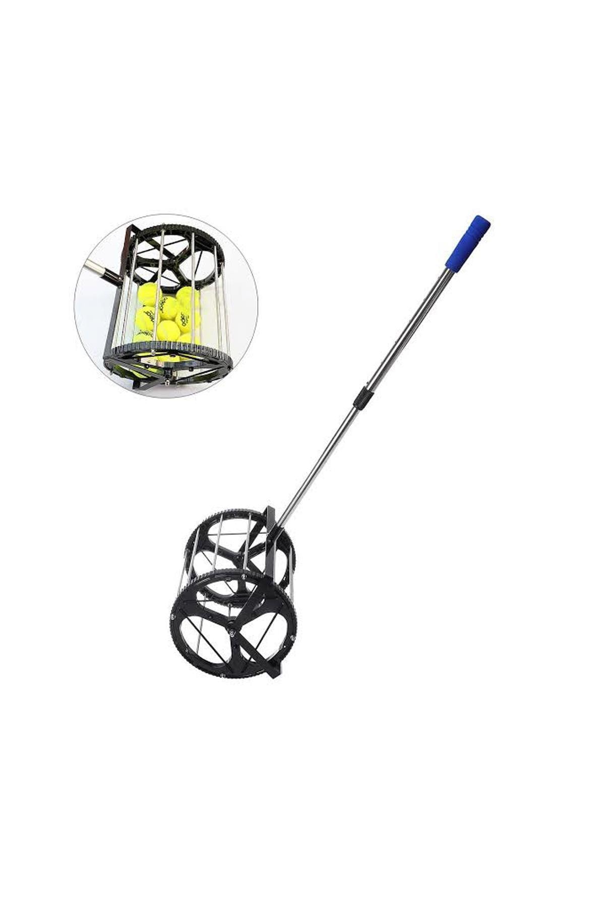 AVESSA Tenis Topu Toplama Aleti 50 Adet Top Kapasiteli Pratik Ve Kolay Tenis Topu Toplayıcı Top Sepeti