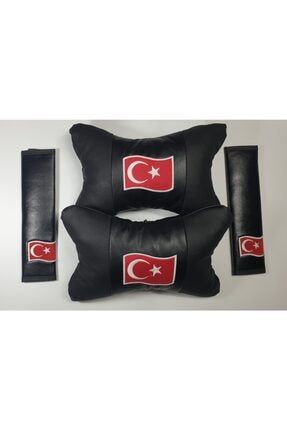 Türkiye Deri Yastık + Kemer Pedi 2'li Konfor Seti CMS - 37070