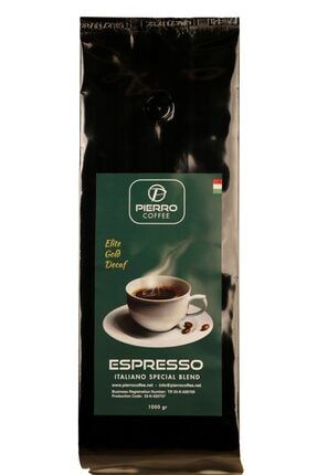 Pıerro Coffe Espreso Elite Gold Decaf Kafeinsiz Çekirdek Kahve 1kg 32