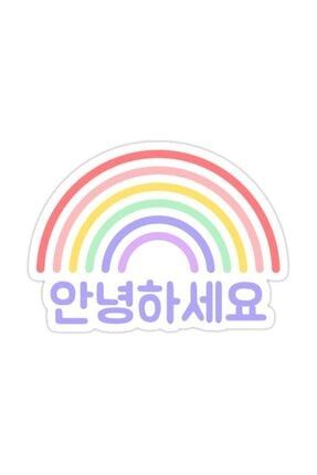 K Pop - Güney Kore Gökkuşağı - Kore - Korece - Hi In Korean Sticker Araba 15 Cm X68T6892