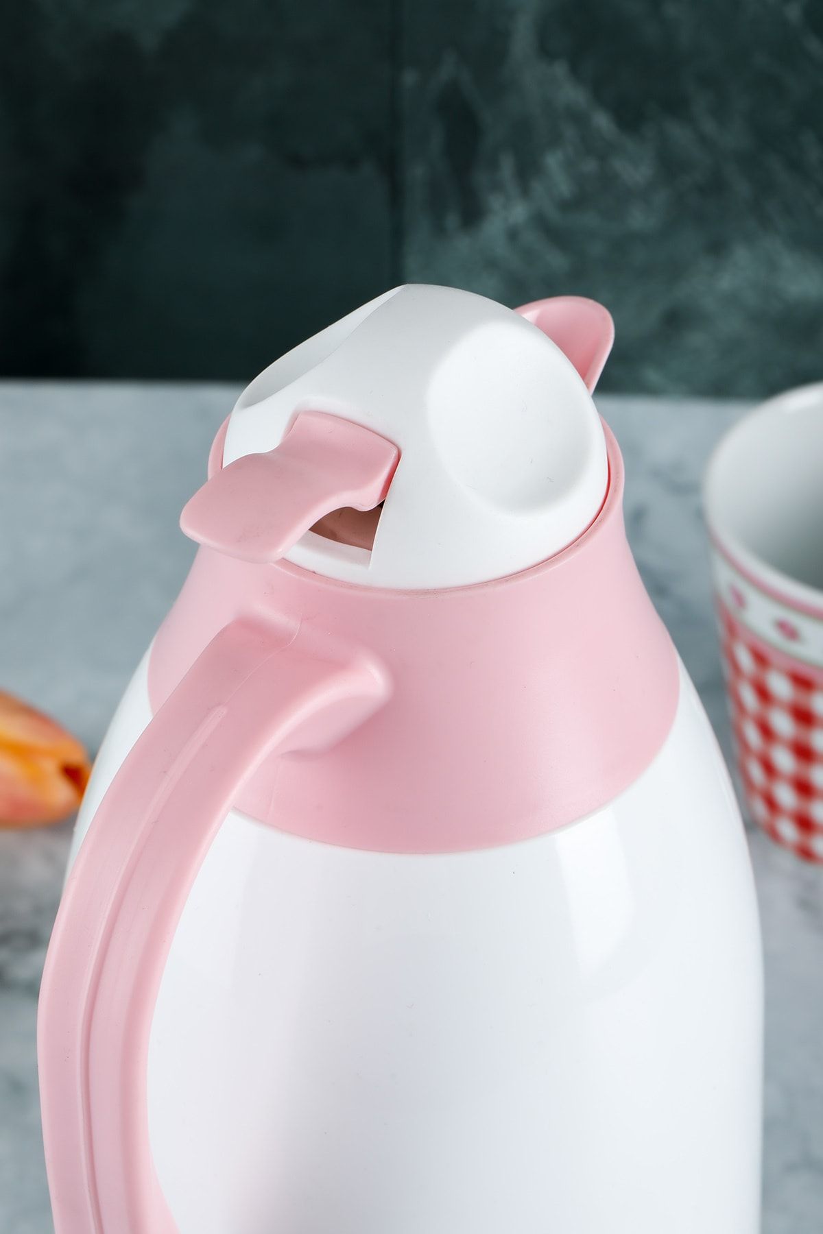 فلاسک سفید ترموس شیشه ای رنگی 1.3 lt Cooker