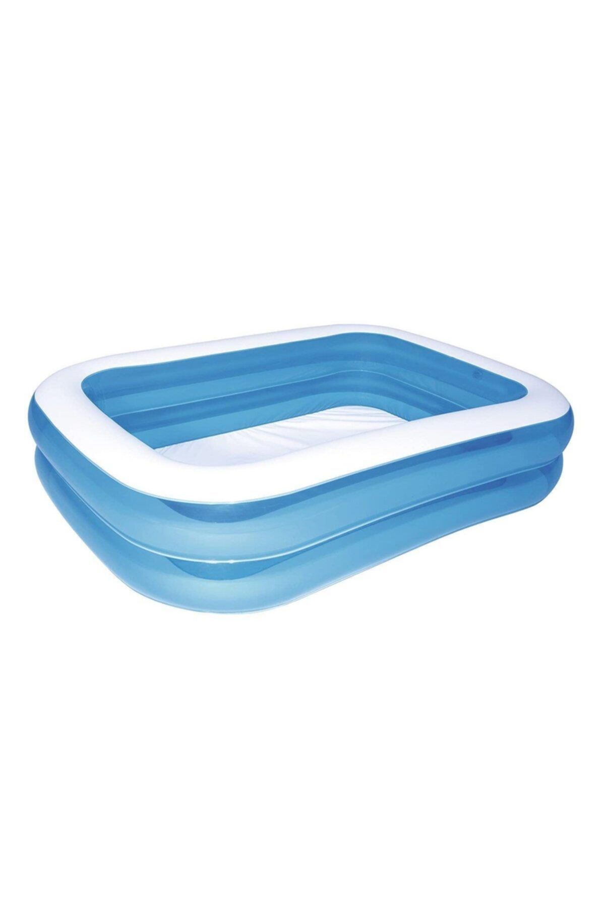 132 46. Бассейн надувной Bestway Deluxe Blue Rectangular Family. Бассейн надувной 262 170 51 см