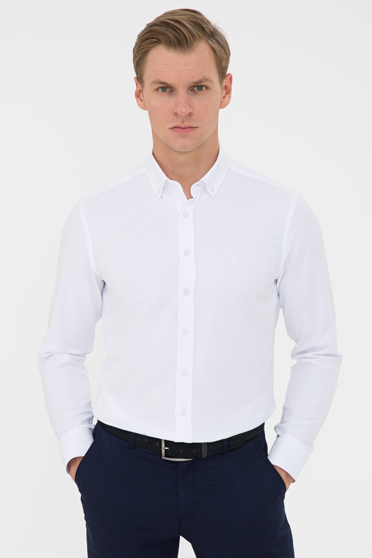 Pierre Cardin Beyaz Slim Fit Oxford Gömlek