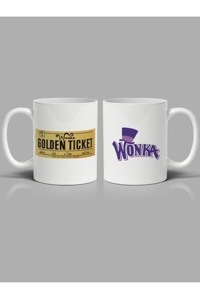 Willy Wonka Altın Bilet Golden Ticket Baskılı Beyaz Kupa Bardak filmler