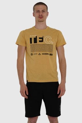 Erkek Sarı Antrenman T-Shirt 19088