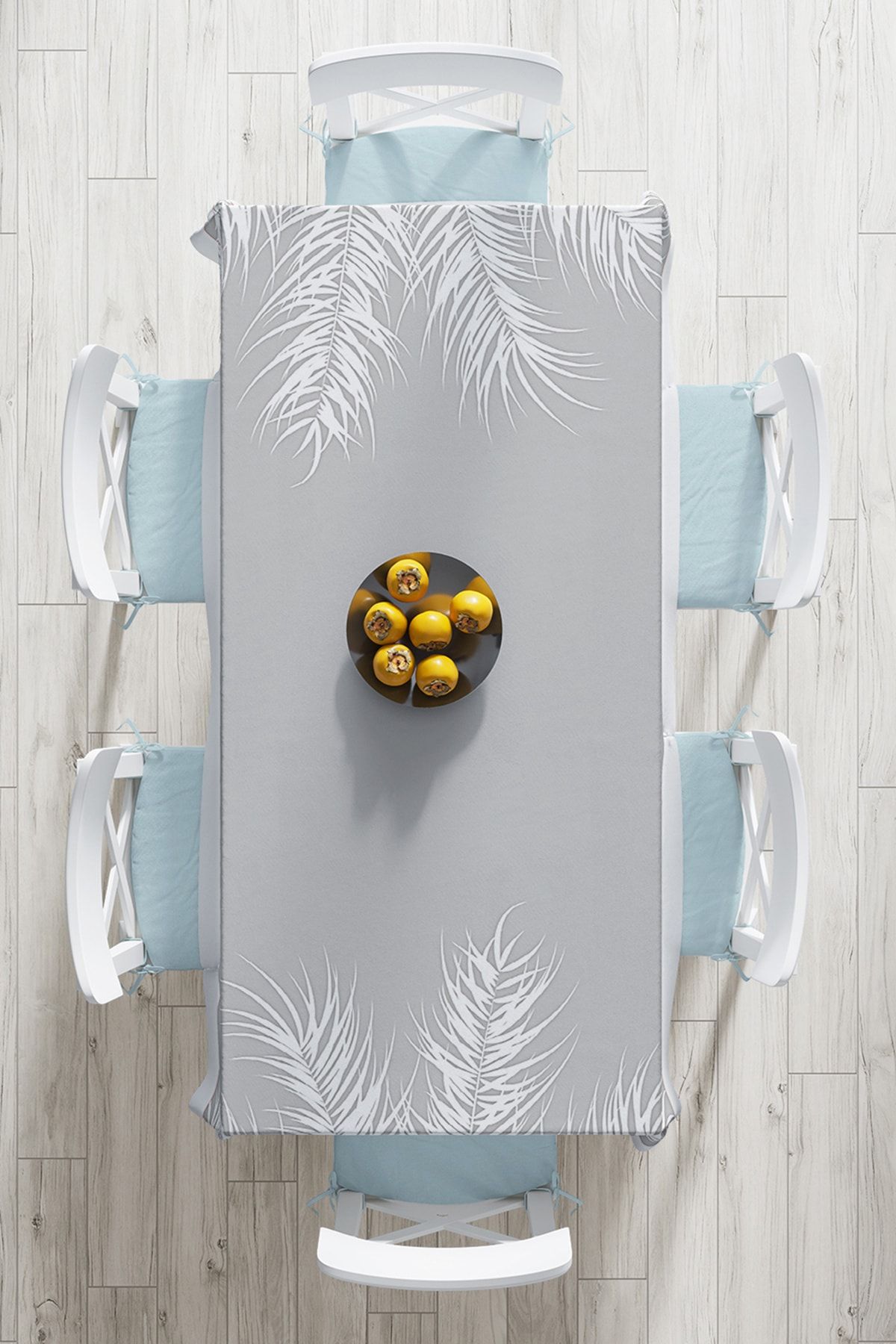 Realhomes-Digital Printed Tablecloth with White Leaf Pattern on Pastel Background 2