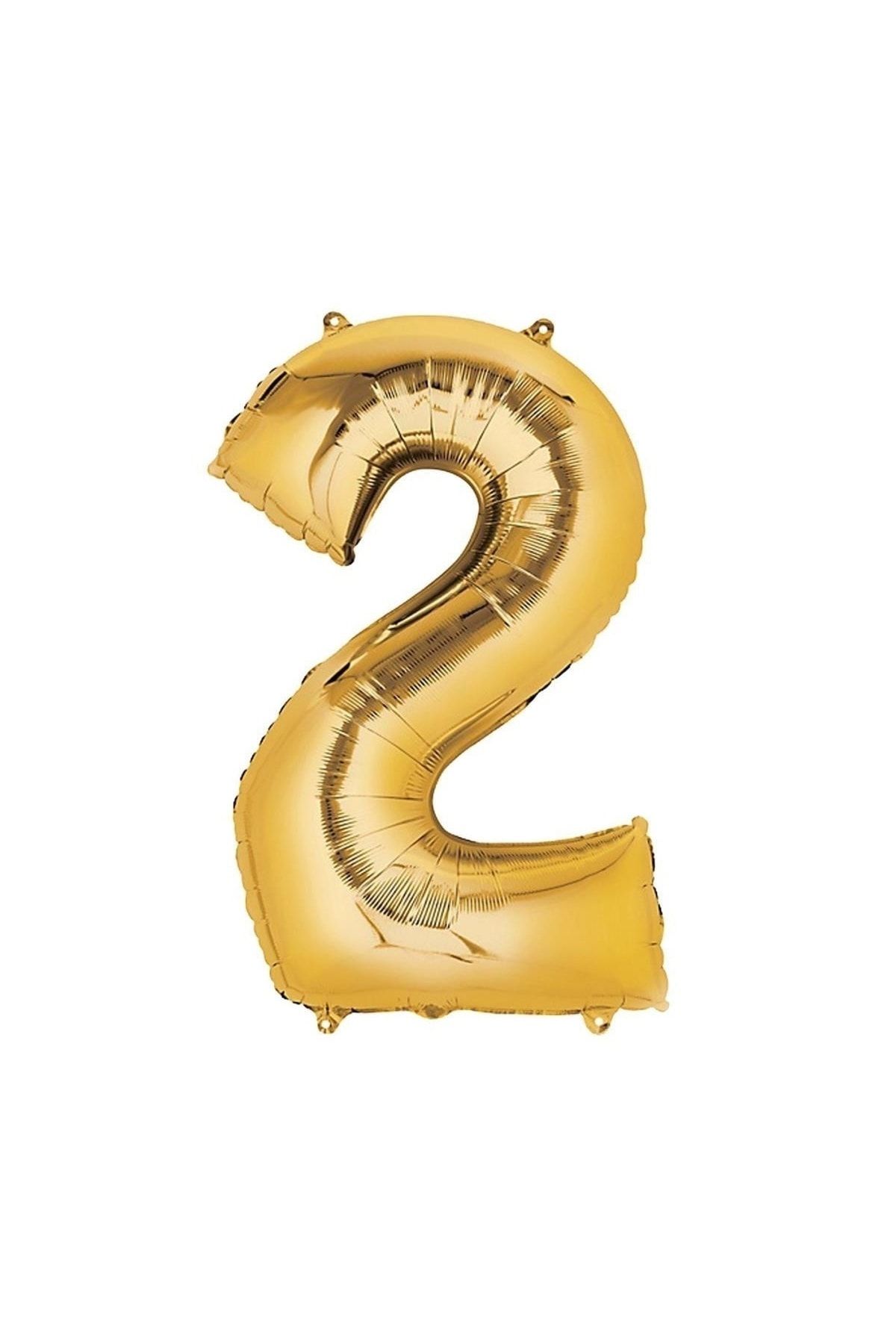 RPS Gold Gold Foil 2 Number Balloon 100 Cm