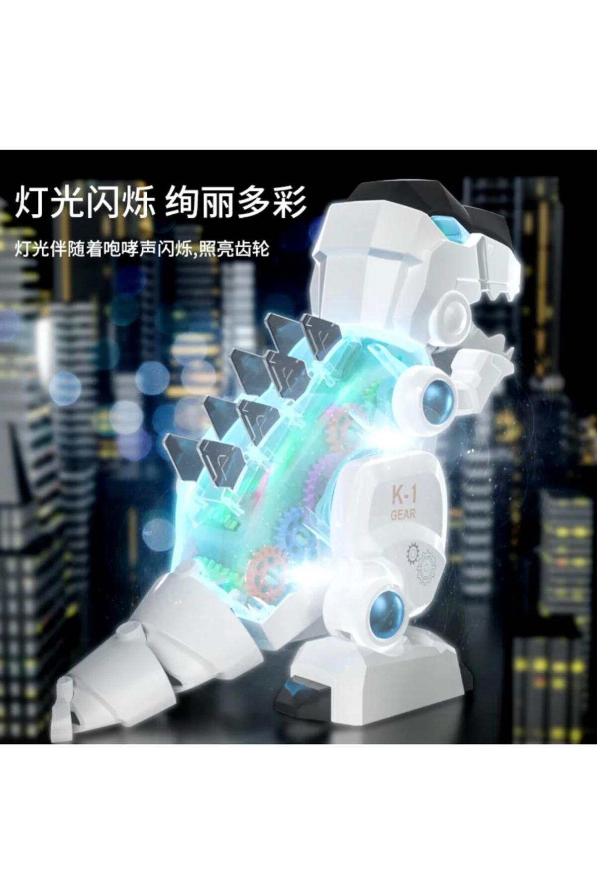 OyuncakZade Müzikli ve Işıklı Robot Oyuncak Dinazor Sağa Sola Hareket Edebilir fotoğrafı 4 (önizleme)