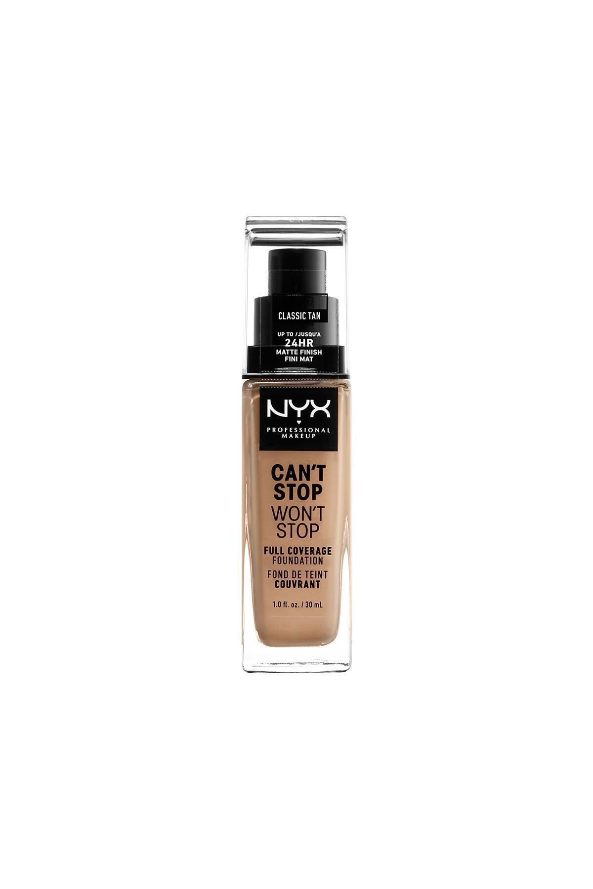 NYX Professional Makeup پایه فراندیشن فول کاور Can't Stop Won't Stop 12 Classical Tan 30 میلی لیتر