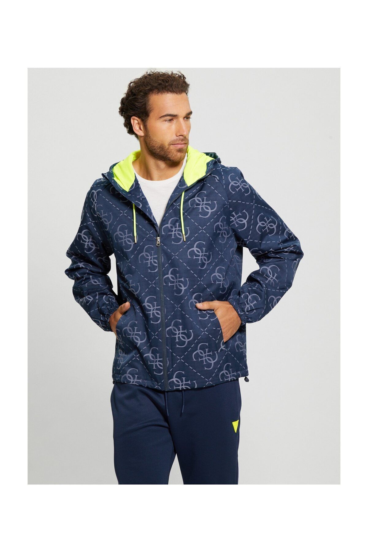 Guess raincoat with hood online
