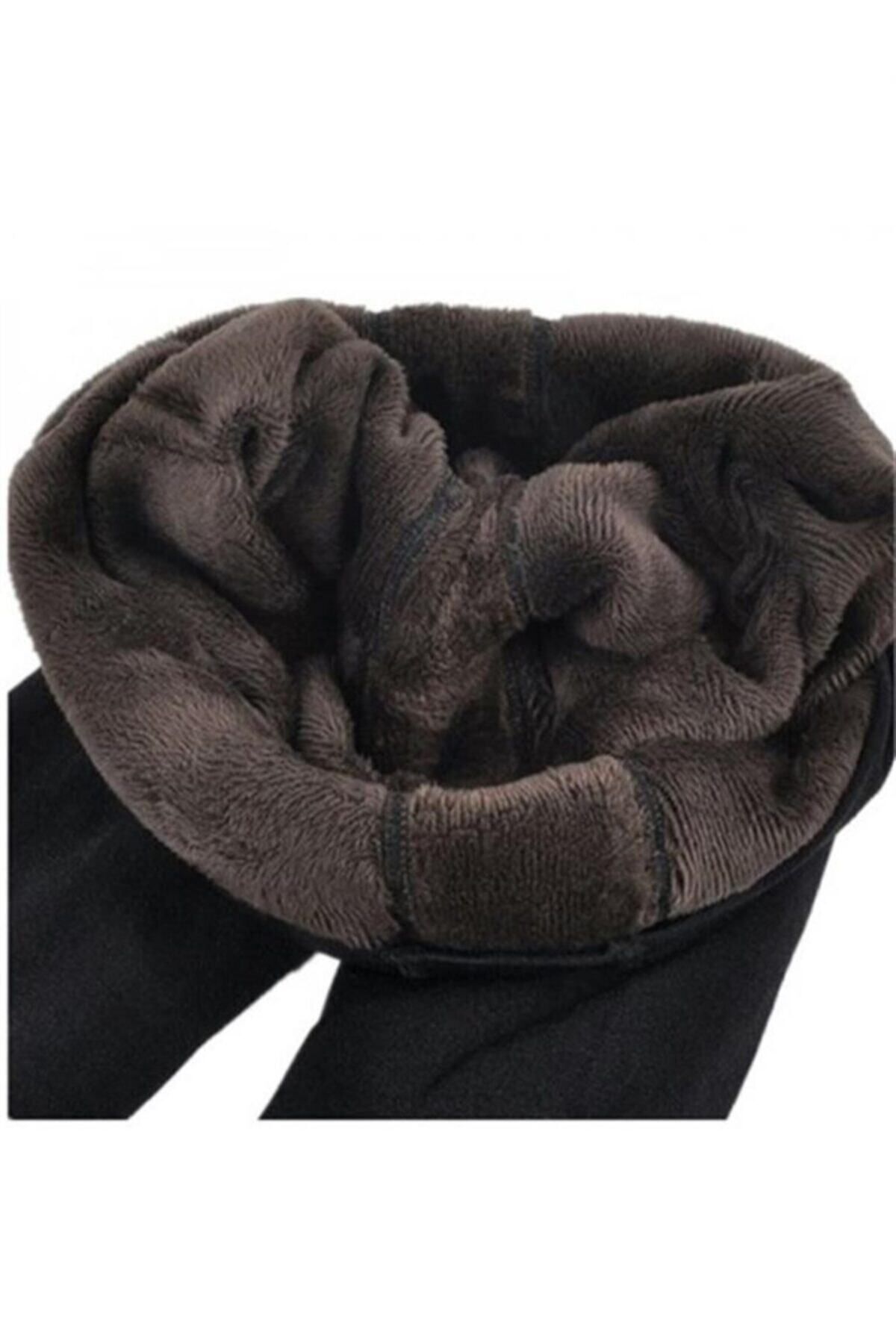 jilly jo Winter Warm Thermal Plush Tights Underwear Black Slippers Trendyol