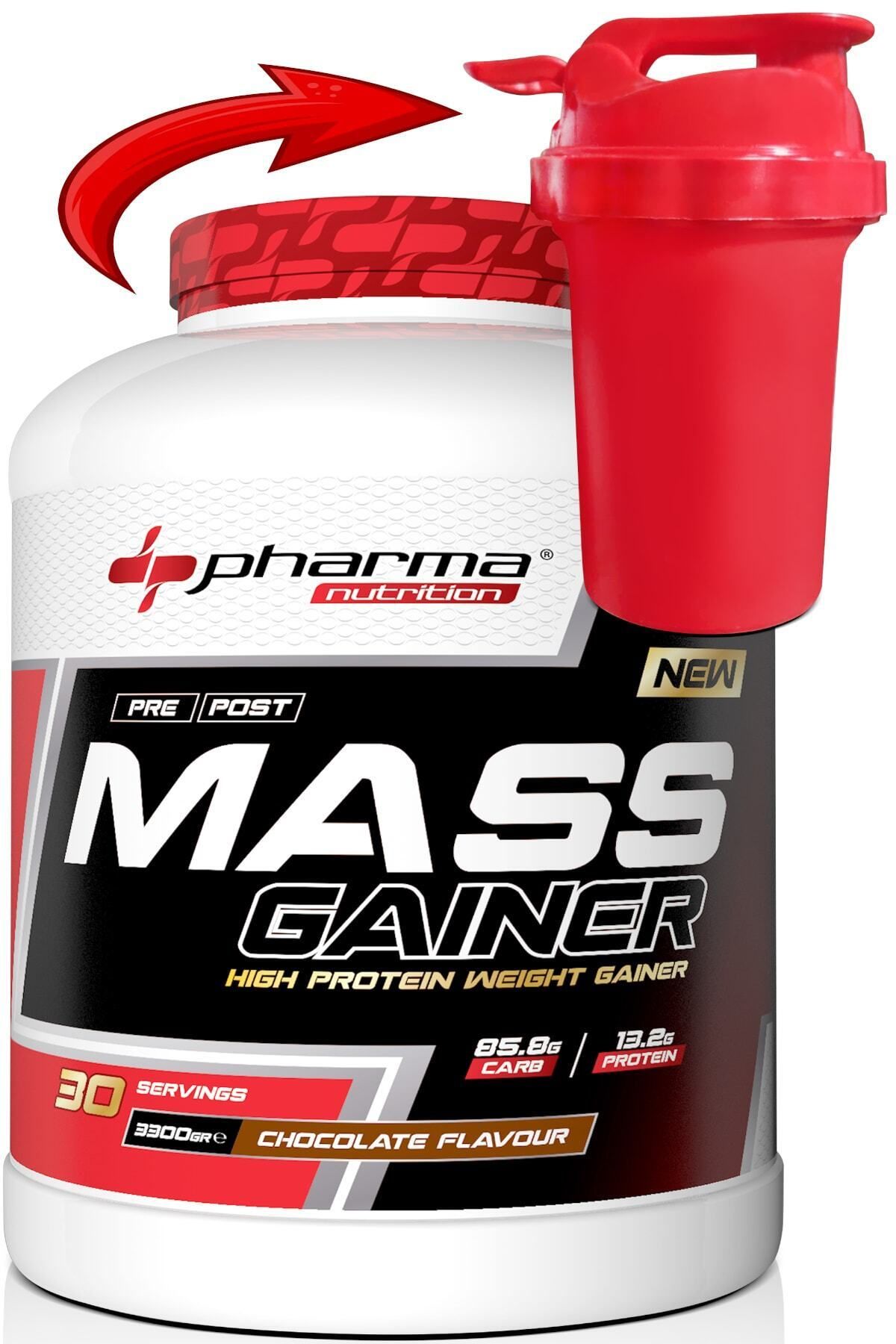 Mass Gainer 3300 Gr Çikolata Aromalı Kilo Kas Karbonhidrat Tozu Hacim 30 Servis