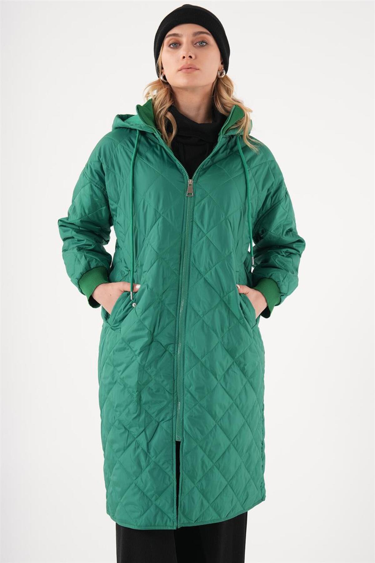 Quilted Long Coat-Orchid Flower 0029195-728
