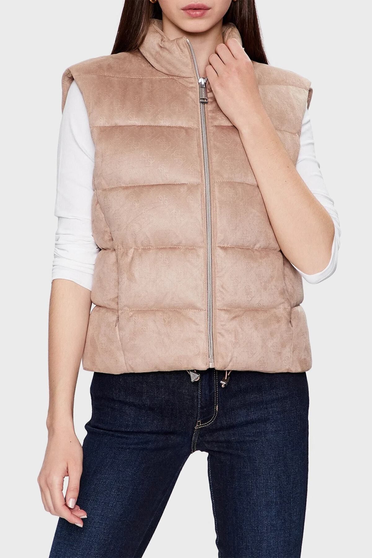 Guess fur vest sales women's