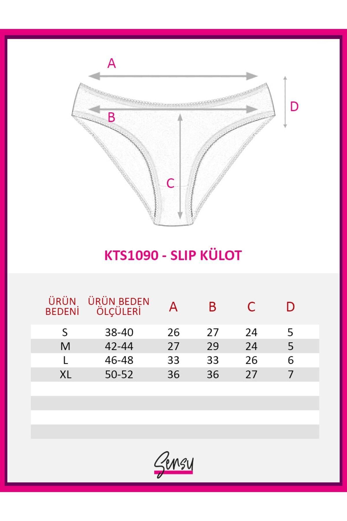 Sensu-Pamut napi női bugyi - vegyes színű 5 db-os készlet Kts1090 6