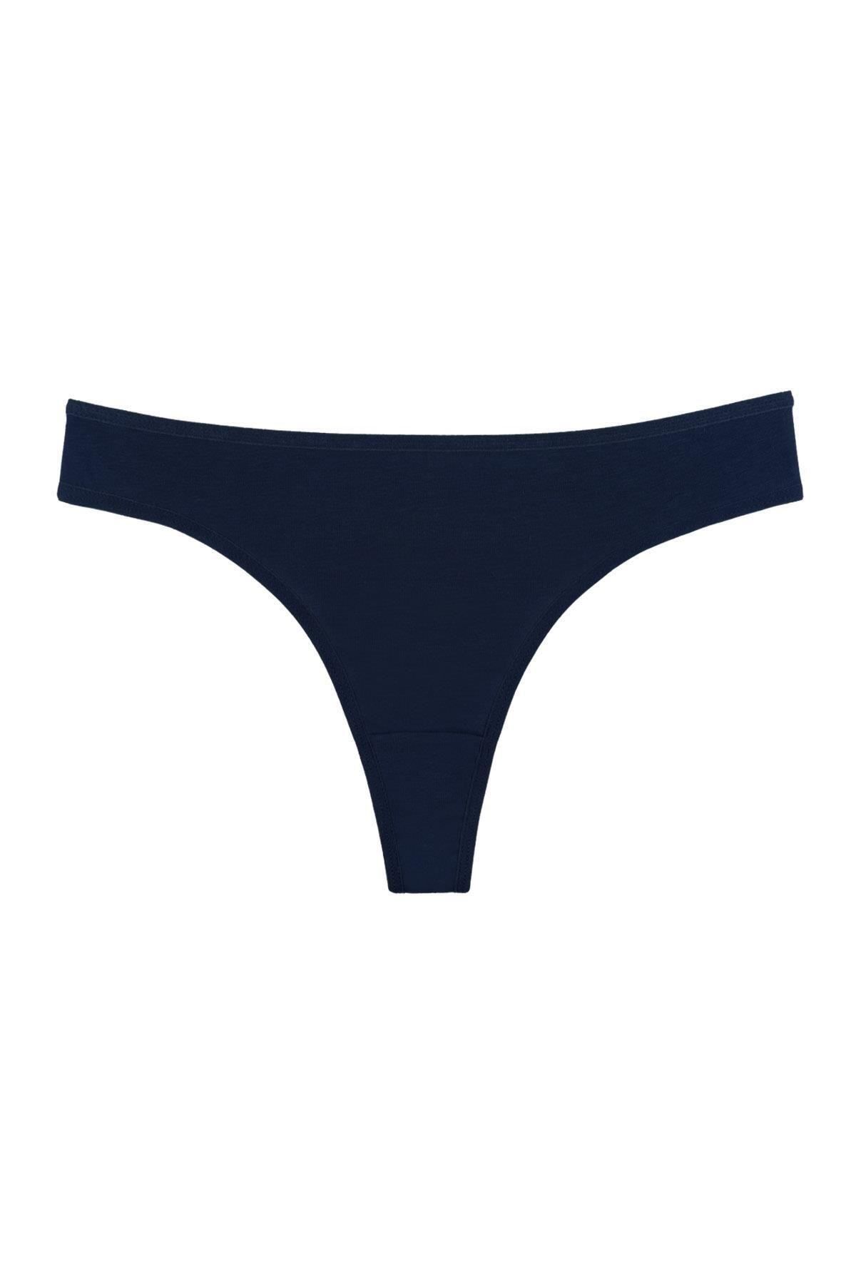 Sensu-Women's Cotton Thong Mixed Colors Set of 5 Panties - Kts3047 4