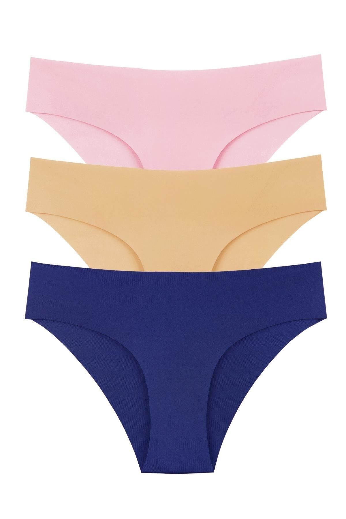 Sensu Women's Laser Cut Lycra Panties 3 Pack Set - Trendyol