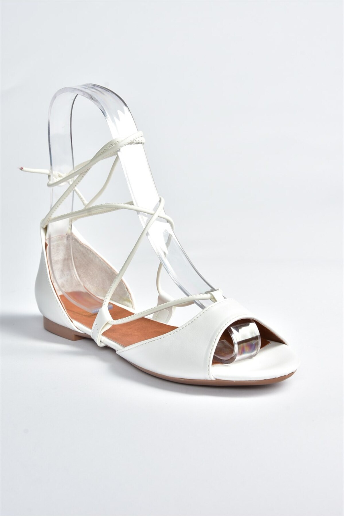 صندل زنانه سفید Fox Shoes | B726547309 اورجینال - تصویر 2