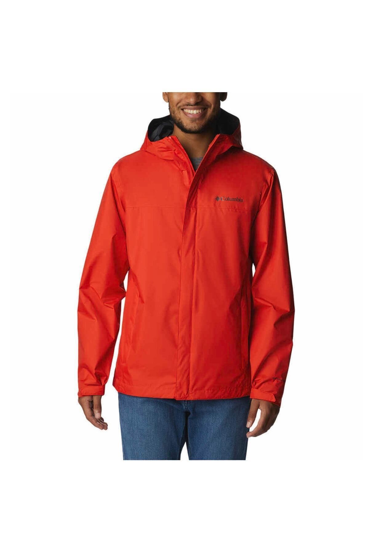 Columbia orange hotsell rain jacket